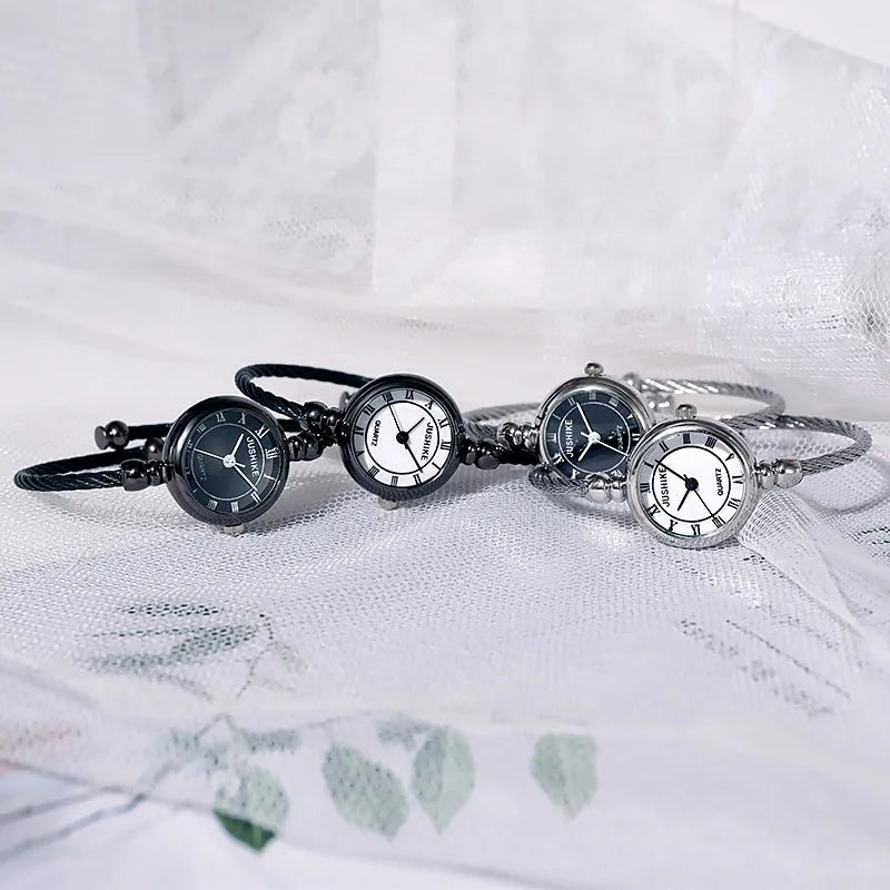Luxury Women's Watch Small Gold Bangle Bracelet Watches Stainless Steel Retro Ladies Quartz Wristwatch Female Thin Chain Clock