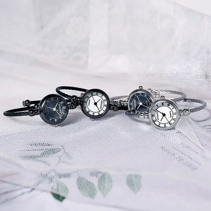Luxury Women's Watch Small Gold Bangle Bracelet Watches Stainless Steel Retro Ladies Quartz Wristwatch Female Thin Chain Clock