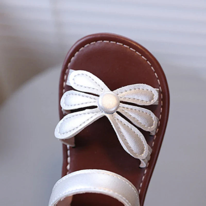 Summer Girls Sandals Flower Soft Bottom Baby Beach Sandals Open Toe Kids Girls Princess Shoes