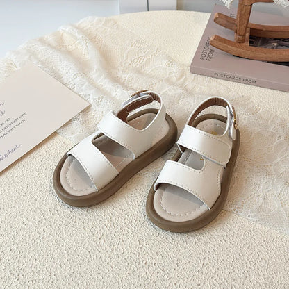 2026 Children Casual Beach Shoes for Girls Boys Summer New Fashion Korean Style Soft Sole Anti-slippery Versatile Roman Sandals