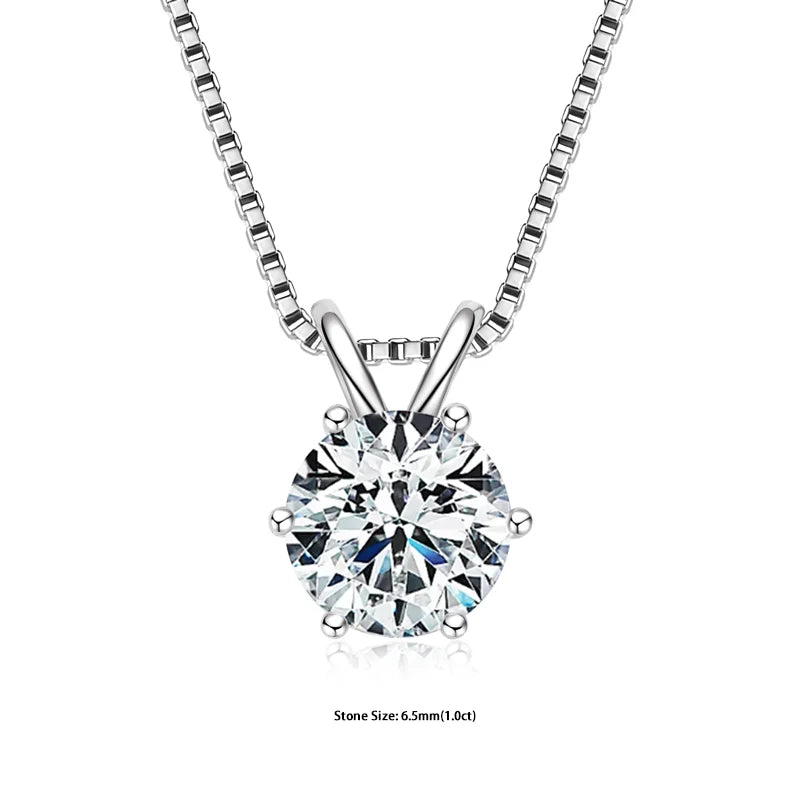 Pendant Necklaces S925 Sterling Silver Solitaire Necklace Chains For Women Jewellry Gifts