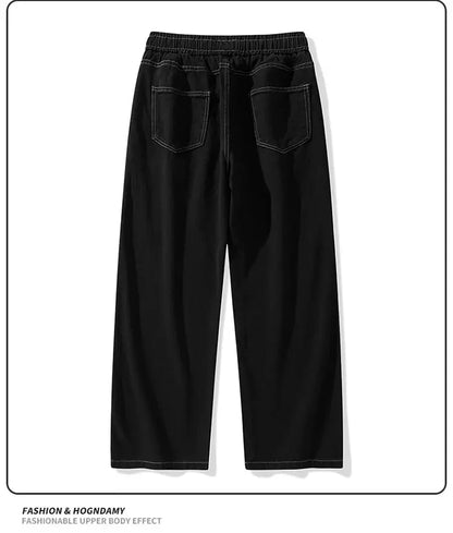 Men's American Style Loose Straight Leg Jeans Vintage Spring Summer New Arrival Drapey Trendy Wide Leg Long Pants