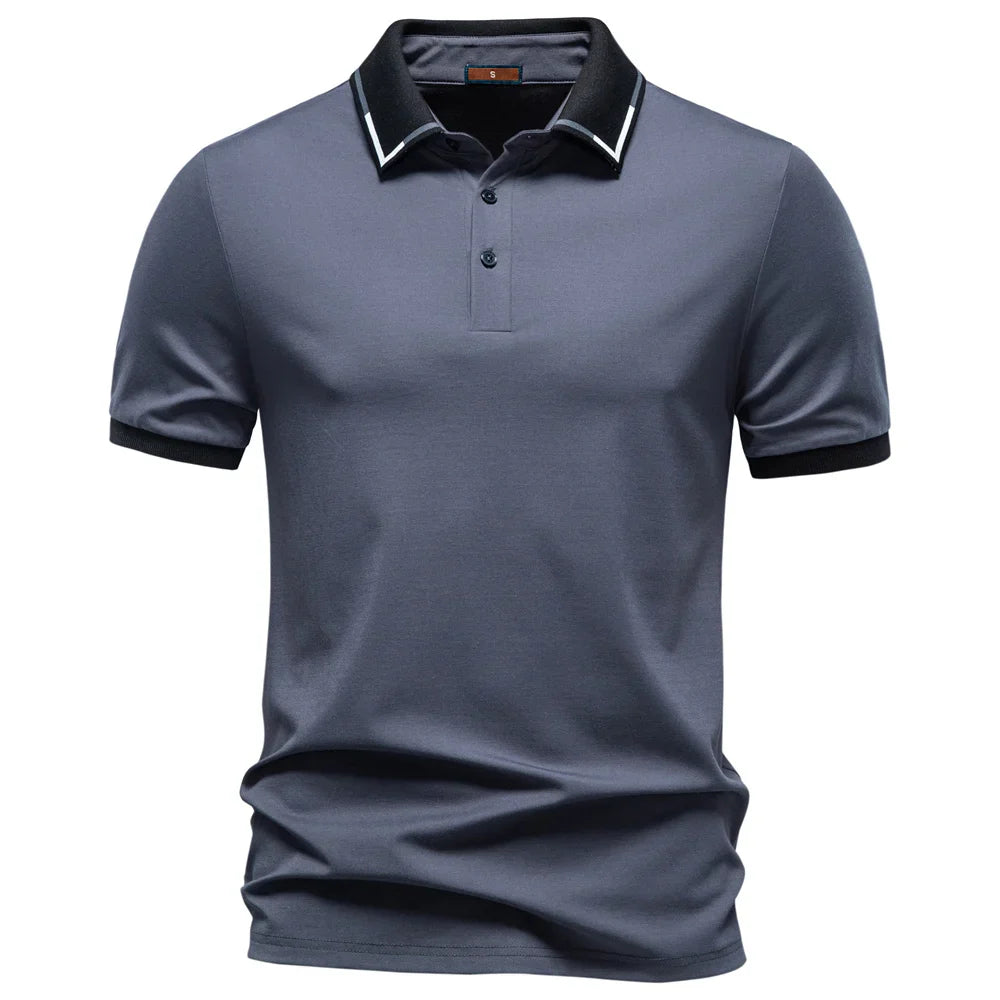 Men's Slim Fit Short Sleeve Polo Shirt Solid Color Lightweight Breathable Fashion Summer Polo Shirts for Men