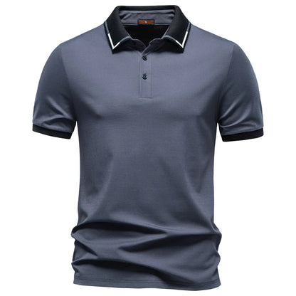 Men's Slim Fit Short Sleeve Polo Shirt Solid Color Lightweight Breathable Fashion Summer Polo Shirts for Men