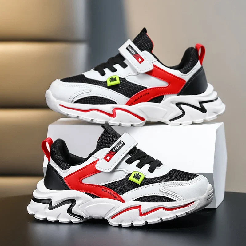 Boys' Summer Mesh Breathable Sneakers Anti-Skid Outdoor Tennis Shoes for Children Sport Running Size 28-39