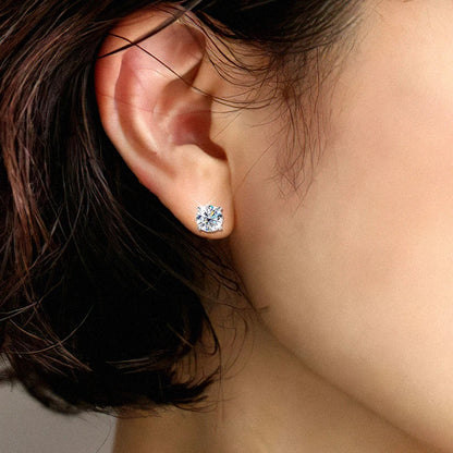 Moissanite Earring 0.2-2ct D VVS1 GRA Certified Lab Diamond 4 Claw s925 Sterling Silver Stud Earrings for Women Man