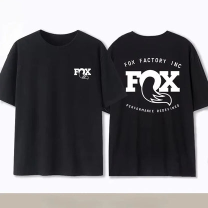 Summer Fox Racing Cross - country Mountain Bike Commemorative T - shirt High Quality Fashion Men Women Short Sleeve Round Neck