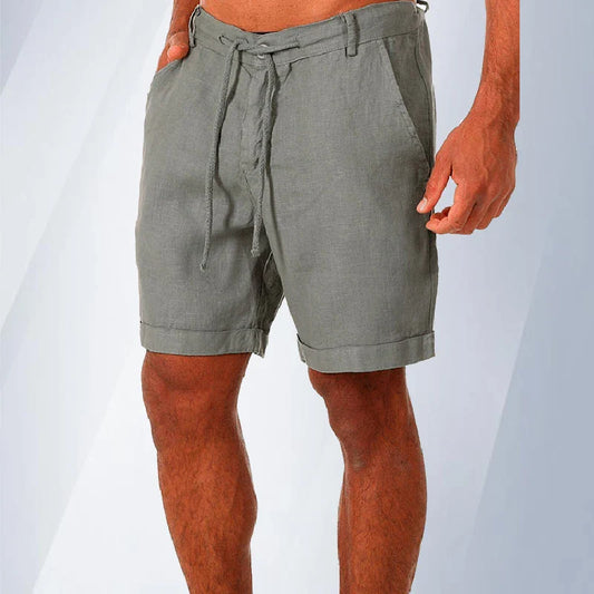 Summer Fashion Mens Linen Shorts Men Cotton Beach Short  New Wild Leisure Loose Solid Cargo Shorts for Men Sweatshorts