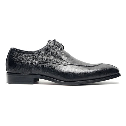 Italian Classy Men's Wedding Dress Shoes Black Genuine Cow Leather Lace-up Office Business Elegant Social Derby Formal Shoes Man