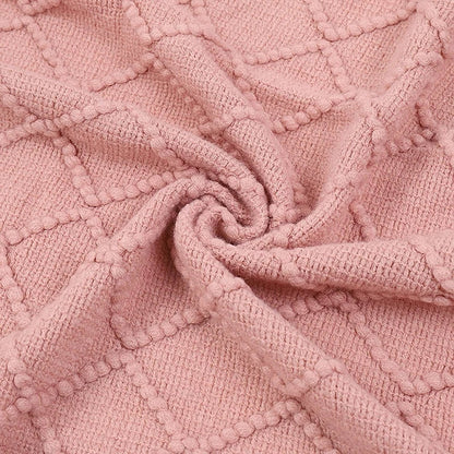 White Boho Throw Blankets Textured Big Knitted Blankets Chunky Vintage Luxury Throw Bedspread Blanket Cover Manta Para Sofá