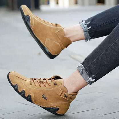 Men's Boots Casual Fashion Luxury Designer Soft Sole Waterproof Mens Loafers New Trend High Quality Couple Lace Up Hiking Shoes