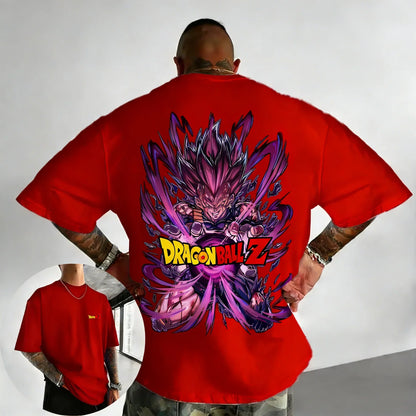 T-shirt Summer New Vegeta Printed Men's and Women's Trendy Versatile Loose Casual Short Sleeve Top