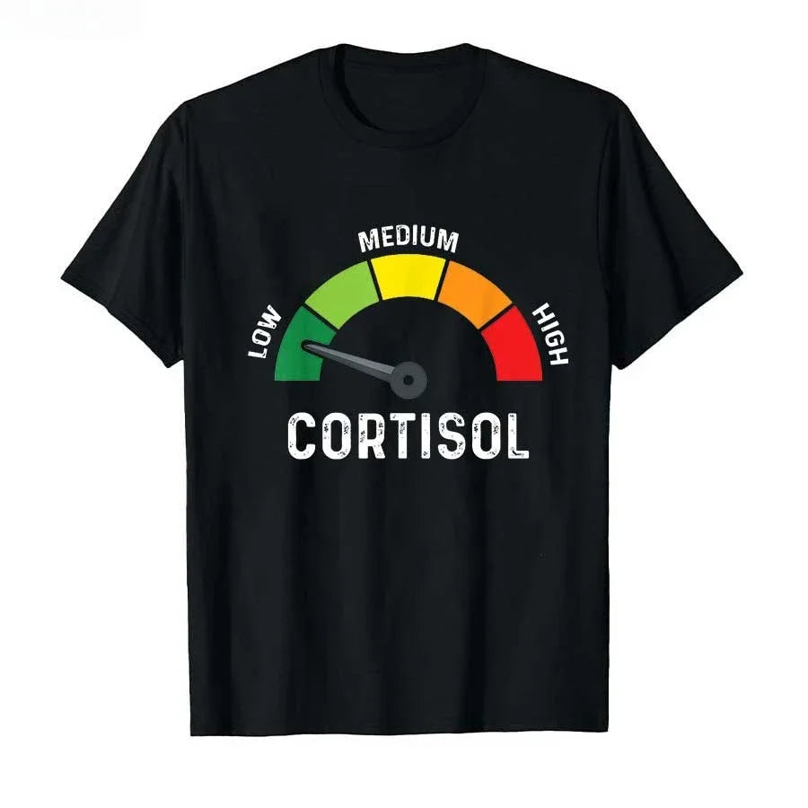 Summer Men's Low Cortisol Letter Printed Round Neck T-shirt 100%Cotton Neutral High Quality Loose Sports Short Sleeve Large Size