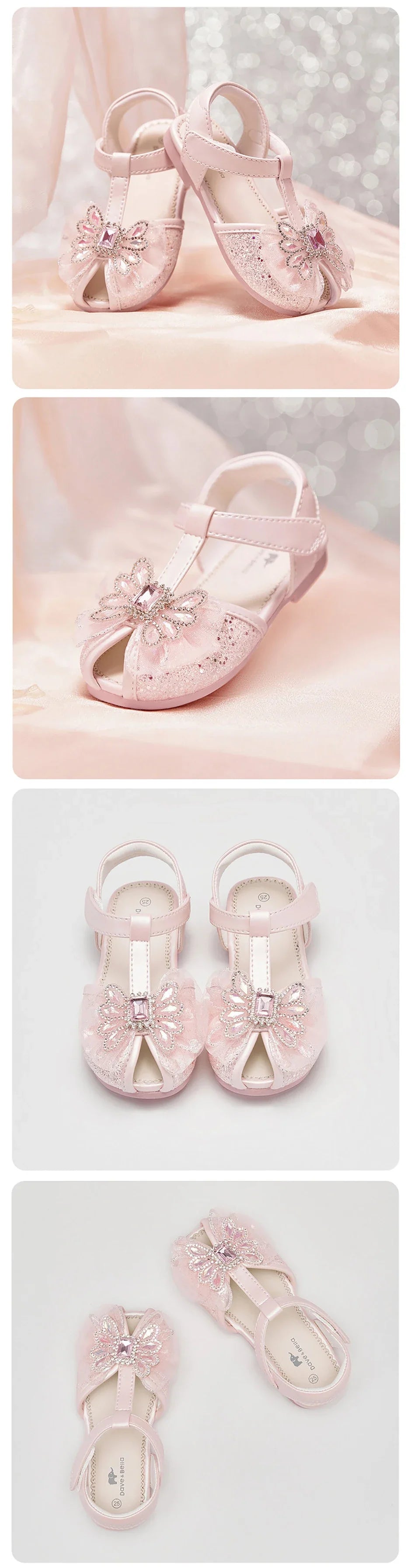 Girls Sandals Summer Children Soft Cool Shoes Fashion Crystal Princess Sweet Party Non-slip Outdoors Sandal DB2261153