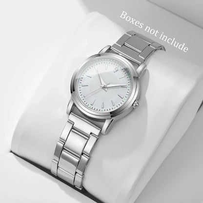 Fashion Women Watches Casual Alloy Band Simple Dial Analog Quartz Wristwatch（Without Box）