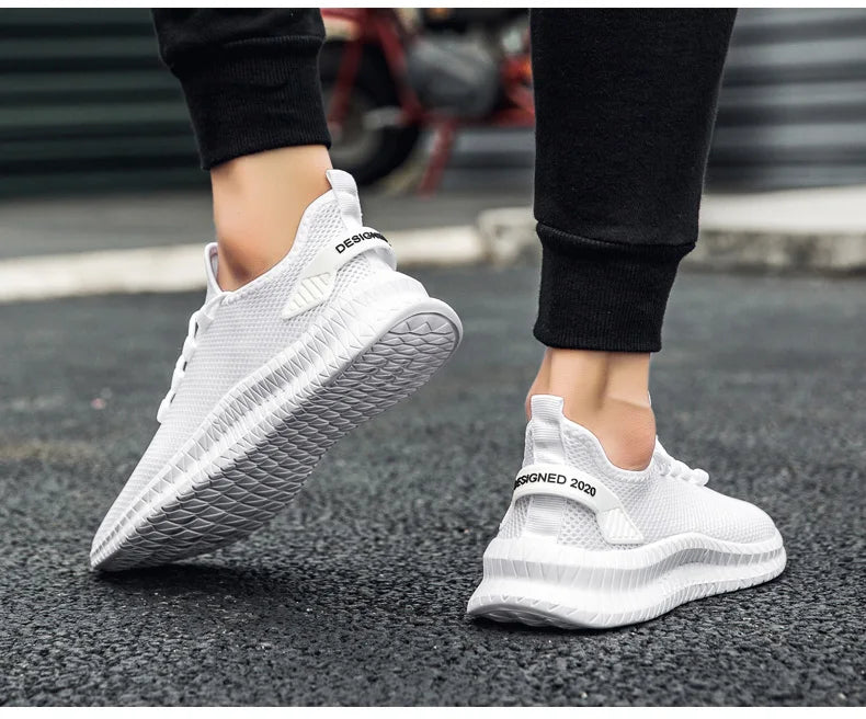 Summer Mesh Men Shoes Breathable Mens Sneakers Trendy Lightweight Walking Big Size Man Tenis Shoes