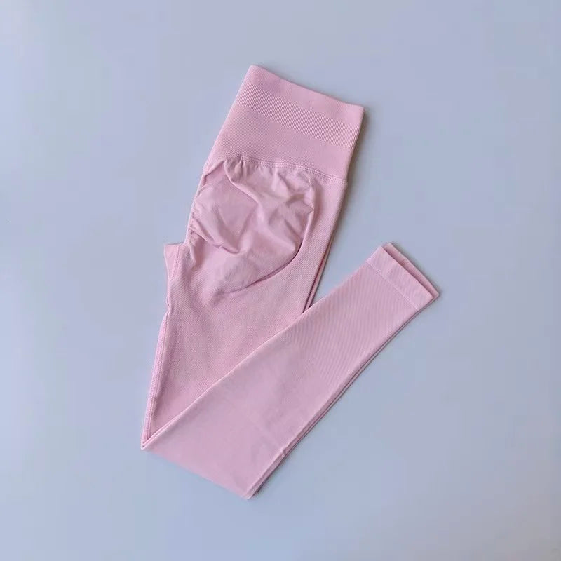 New Seamless Yoga Outfit, Women's Beautiful Back Sports Bra, Peach Hip Fitness High Waisted Pants, Yoga Wet, Pilates