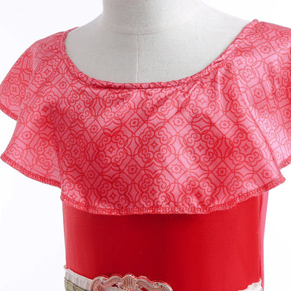 Elena Dress Girl Princess Cosplay Costume Kid Halloween Party Dressup Carnival Frocks Birthday Party Carnival  2-10Y