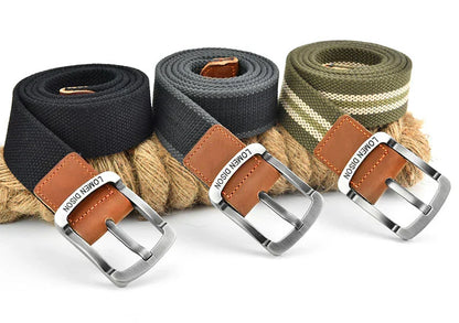 Tactical Canvas Men's Belt Fashion Casual All-match Jeans Accessories Girdle Outdoor Sports Hunting Nylon Pin Buckle Waistband
