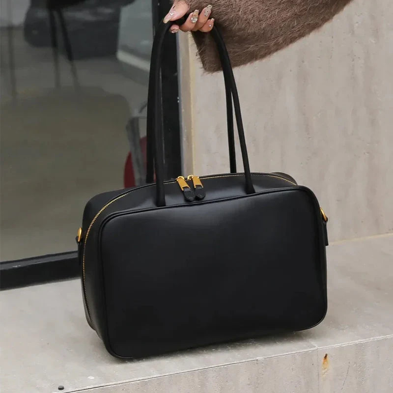 Genuine Leather Fashion Women Shoudler Black Bags Luxury Desiger Ladies Crossbody Cowhide Brown Large Bag Female Handbags Coffe