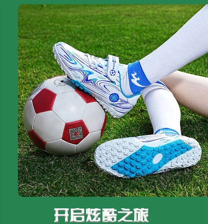 Kids Soccer Cleats Football Shoes Non Slip Breathable Lightweight Training Sneakers Boys Girls Children Football Match Boots