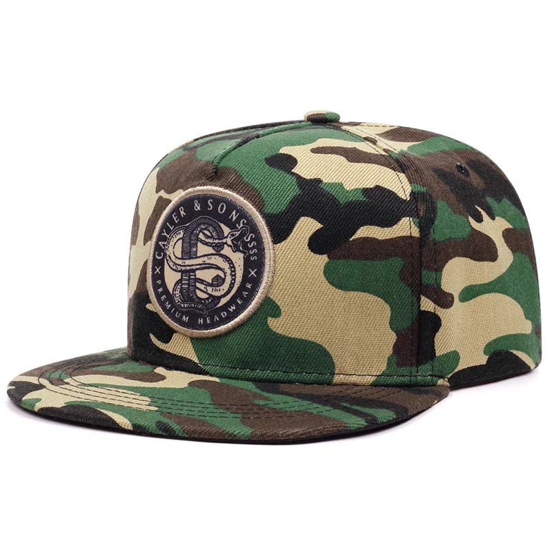  Camouflage Embroidered Baseball Hat Snapback Caps Hip-hop Hats Outdoor Adjustable Unisex Sunshade Cowboy Sunscreen Hat