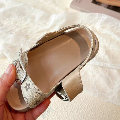 2026 Children Casual Beach Shoes for Girls Boys Summer New Fashion Star Style Soft Sole Anti-slippery Versatile Roman Sandals