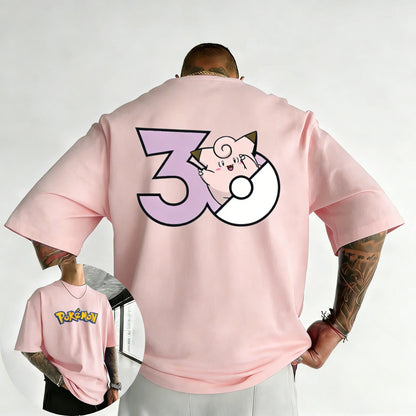 Printed T-shirt Summer Men's and Women's Loose Casual Hip Hop Trendy Short Sleeve Top