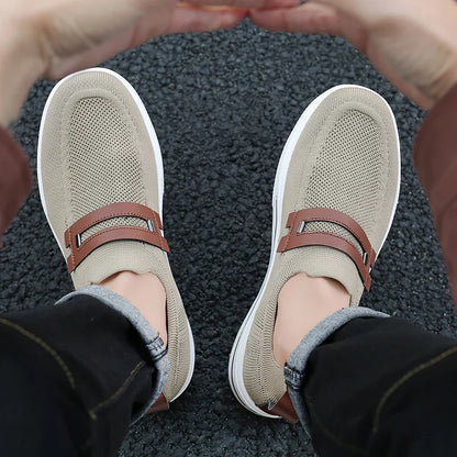 New Fashion Men Casual Shoes Lightweight Breathable Outdoor Walking Sports Shoes Driving Shoes Men Flat Canvas Shoes Large Size