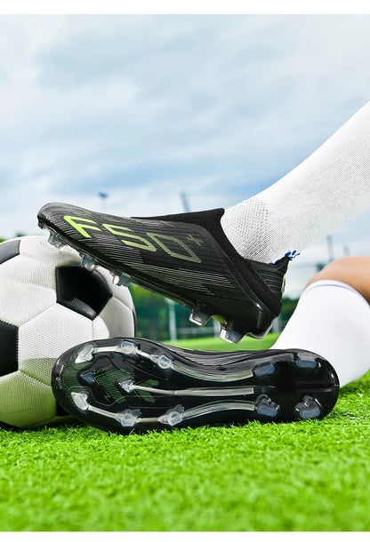New Men Soccer Shoes High-quality Cleats Football Boots Sneakers Hot-selling Indoor Futsal Non-Slip Match Grass High-top Outdoor