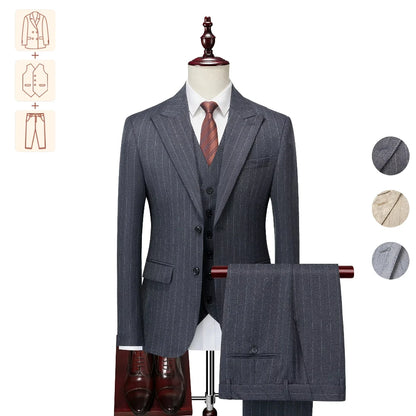 Trajes Musculosos para Noivos 2025 Tamanhos EUA Alfaiataria 3D Italiana TR para Ombros Largos Conjunto de Casamento e Negócios com Calças Ajustáveis