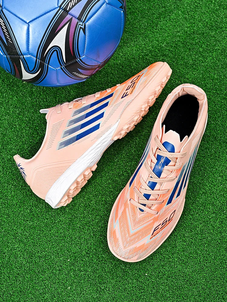 Soccer Cleats for Men Women Breathable Cushioned Insole Anti-Slip Football Shoes for AG/TF Outdoor Sports Boots