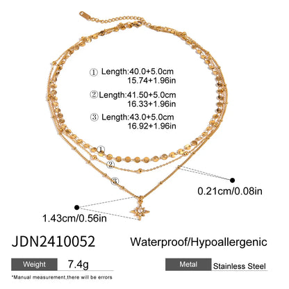 Simple Jewelry 18K Gold Plated Flat Snake Chain Layer Necklace Stainless Steel Snake Rope Chain Necklace Gift