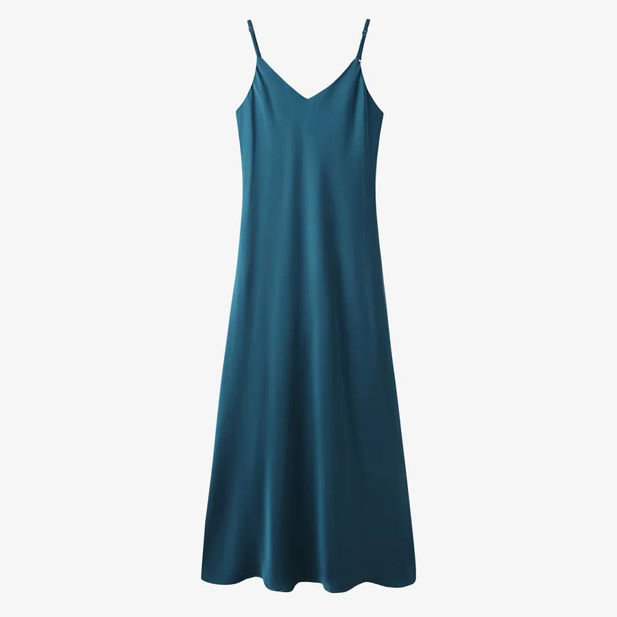 woman clothes thicken ribbing closed-fit wrap tops + Satin Adjustable straps dress (ship out in 1 day)