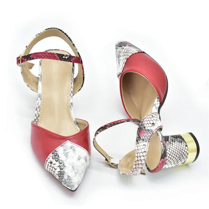 New Arrival Leopard Shoes and Bag Set  for Women Bride Shoes and Bag for Party Wedding Patent Leather Shoes for Women Sandals