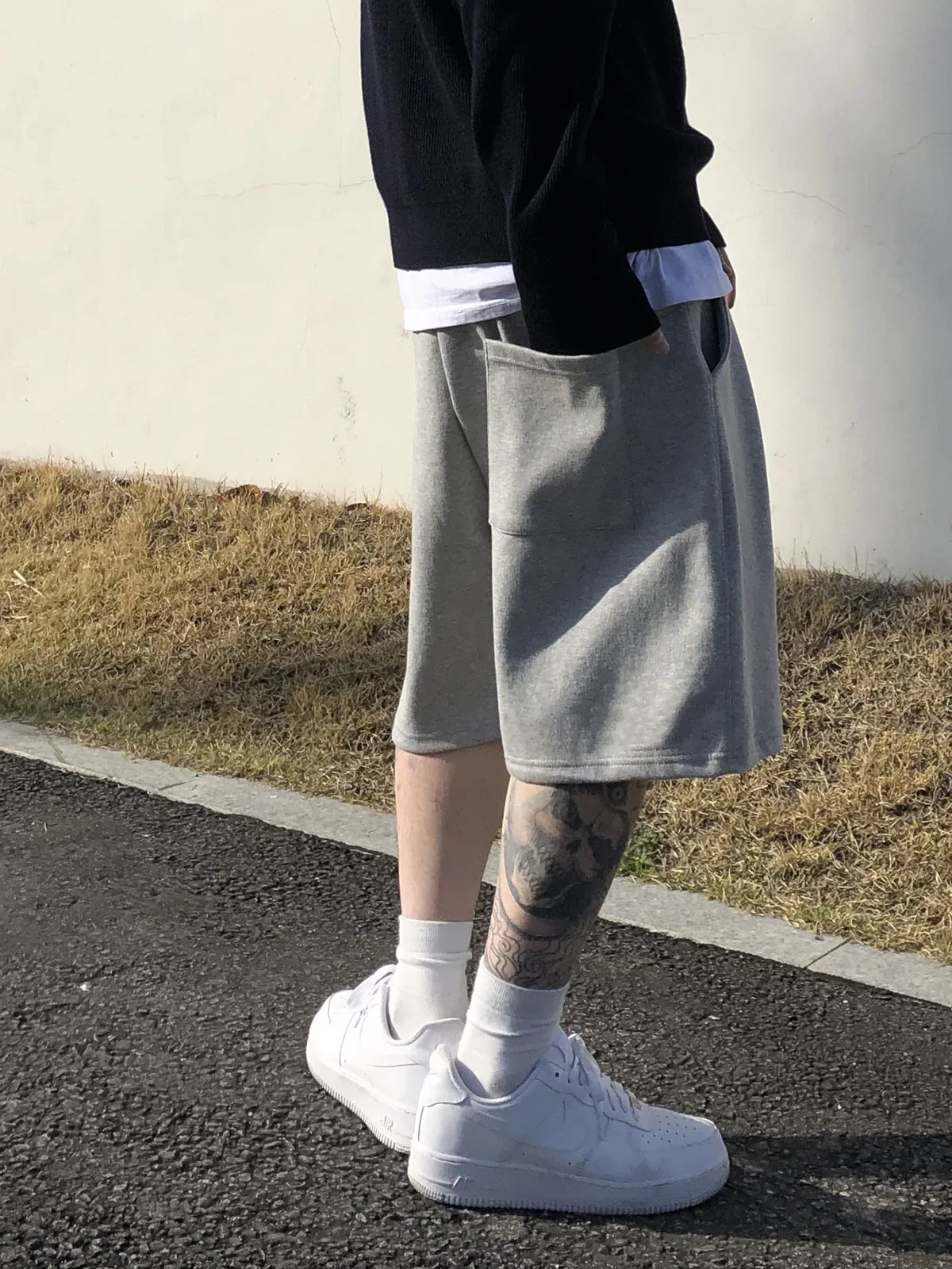 Men's Gym Fitness Loose Shorts Casual Street Hip Hop Workout Bodybuilding