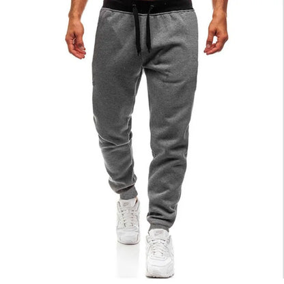 2025 Autumn and winter Keep warm Men Compression pants Running Fitness Tight Sport Training Jogging Solid Lace Up Slim Trousers