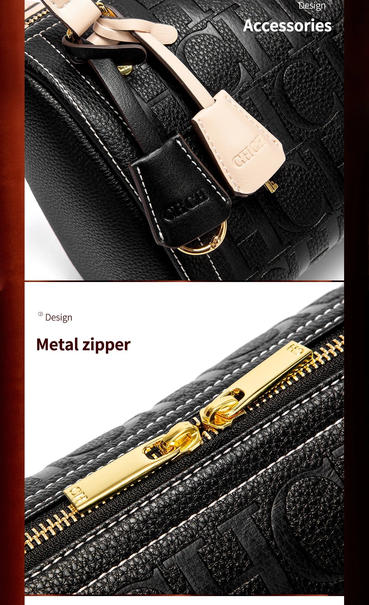 Fashion Classic Women's Boston Bag Autumn Winter New Collection 2025 Letter Design Shoulder Bag Texture Shoulder Bag