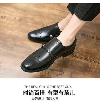 Classic Dress Shoes Men Trend Casual Business Office Leather Shoes For Men Large Size 48 Social Party Formal Brogues Shoes Male