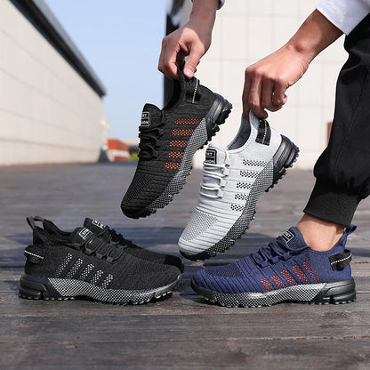 Men Casual Sneakers Mesh Lightweight Breathable Soft Soled Running Shoes Slip-on Male Flats Loafers Shoe Trainers