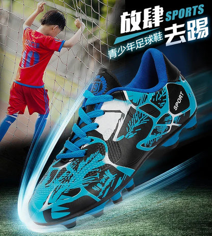 Children Soccer Shoes Sports Society Field Boy Football Shoes Futsal Fast Indoor Sneaker Original Ankle Cleats Football Boots