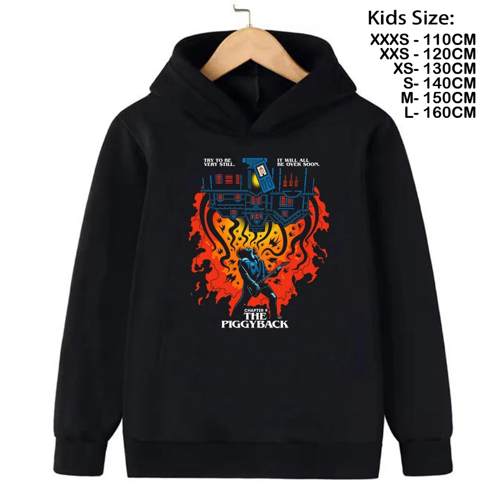 Hoodies Kids Cartoon Anime Print Clothes Streetwear Basic Boys Tops Children Sweatshirts