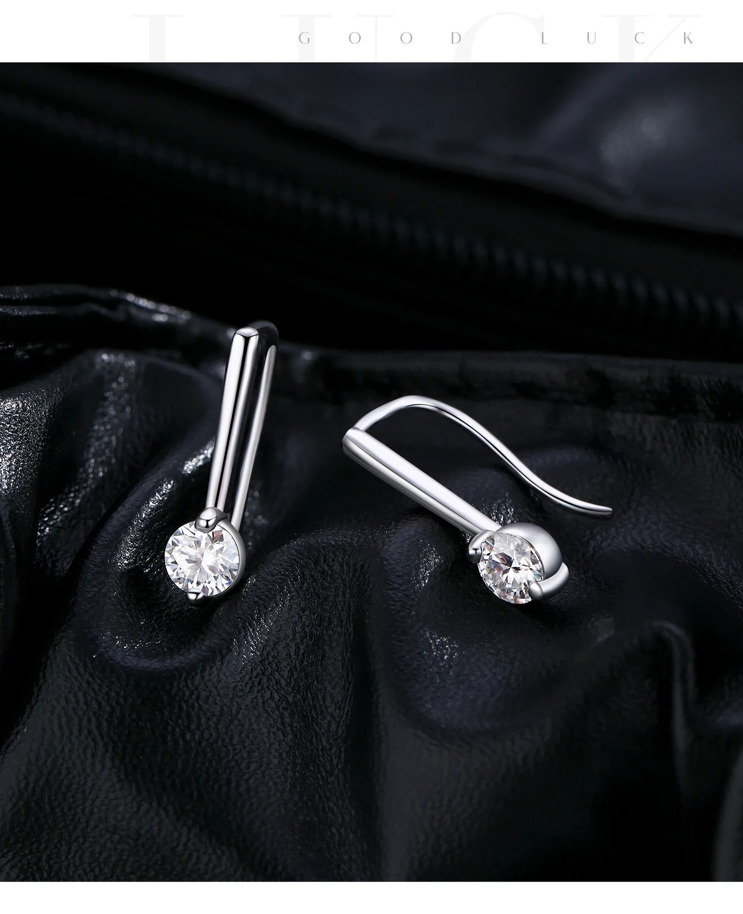 Sparkling D Color Moissanite Drop Earrings 925 Sterling Silver Classic Geometric Dangle Earrings For Women Fine Jewelry