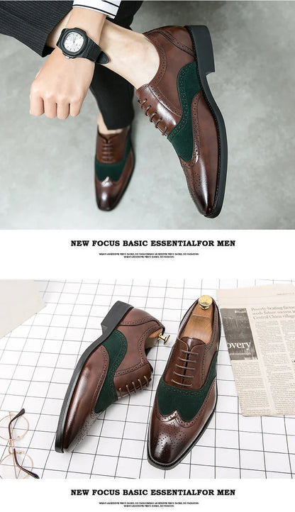 Trend Formal Brogues Social Office Shoes For Men Classic Casual Business Shoes Men High Quality Wedding Dress Shoes For Men