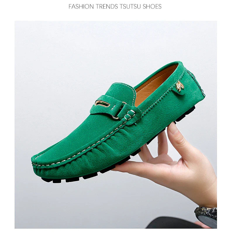 48 Extra Large Size Frosted Couple Style Halloween Gift 2025 Autumn New Beanie Shoes British Style Slip-On Lazy Men's Shoes Driving Lightweight Non-Slip Casual Leather Shoes