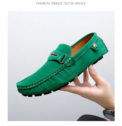 48 Extra Large Size Frosted Couple Style Halloween Gift 2025 Autumn New Beanie Shoes British Style Slip-On Lazy Men's Shoes Driving Lightweight Non-Slip Casual Leather Shoes