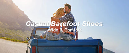 Unisex Barefoot Shoes Wide Toe Minimalist Zero Drop Walking Sneakers Lace-Up Outdoor Lightweight Casual Shoes