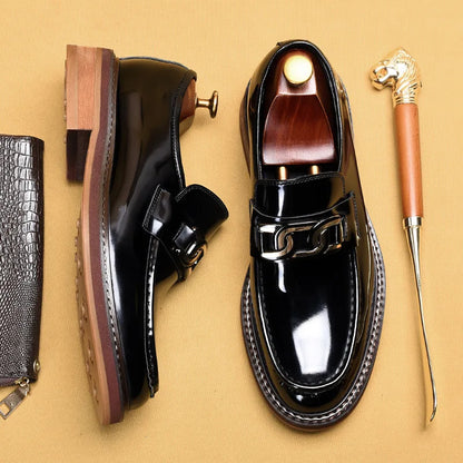 Luxury Slip on Dress Shoes Men Genuine Leather Italian Loafer Shoes for Men Black Brown Brand Formal Oxford Men Casual Shoes