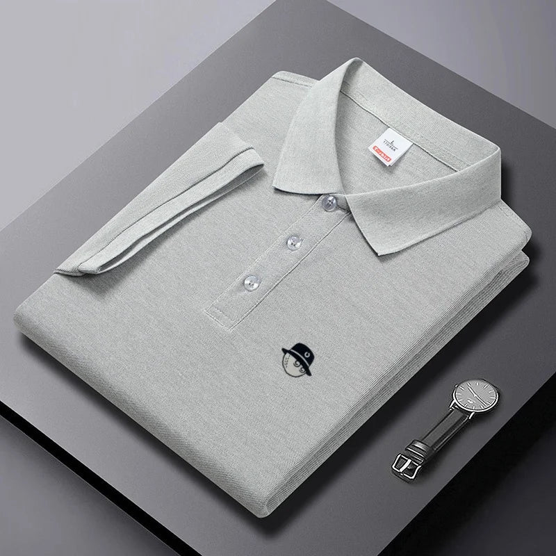 2026 new men's golf short sleeves polo shirt lapel printing ventilate t-shirt business leisure  comfortable exercise men's wear
