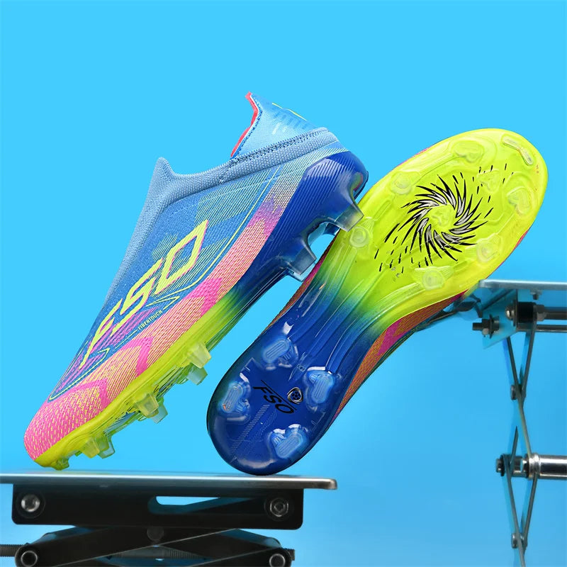 New Men Football Boots Outdoor High-top Soccer Shoes Cleats Hot-selling Grass Match Indoor Sneakers Non-Slip High-quality